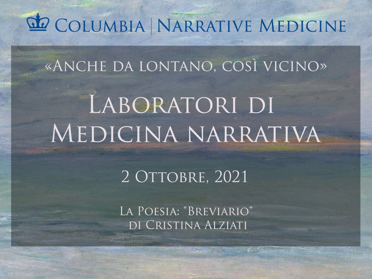 Laboratori Di Medicina Narrativa: Sabato 2 Ottobre dalle 16 alle&nbsp;17.30